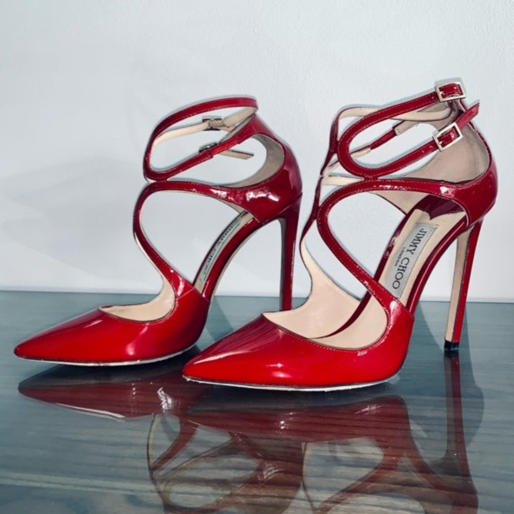 Jimmy Choo Red Lancer Pump